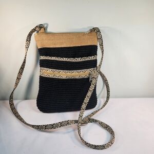 Stylish Black and Tan Crossbody Bag‎